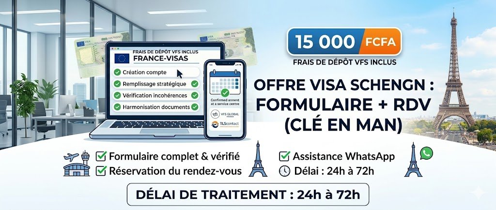 Pack Formulaire France-Visas + Rendez-vous VFS/TLS